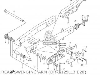 REAR SWINGING ARM (DR-Z125LL3 E28) - DR-Z125L 2013 (L3) USA (E03) DRZ125L DR Z125L