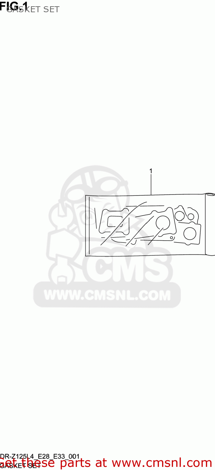 GASKET SET DR-Z125L 2014 (L4) USA (E03) DRZ125L DR Z125L