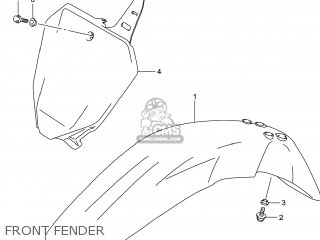 FRONT FENDER - DR-Z125L 2014 (L4) USA (E03) DRZ125L DR Z125L