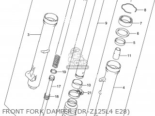 FRONT FORK DAMPER (DR-Z125L4 E28) - DR-Z125L 2014 (L4) USA (E03) DRZ125L DR Z125L
