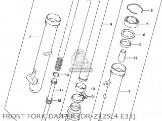 FRONT FORK DAMPER (DR-Z125L4 E33) - DR-Z125L 2014 (L4) USA (E03) DRZ125L DR Z125L