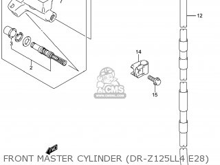 FRONT MASTER CYLINDER (DR-Z125LL4 E28) - DR-Z125L 2014 (L4) USA (E03) DRZ125L DR Z125L