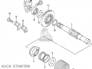 KICK STARTER - DR-Z125L 2014 (L4) USA (E03) DRZ125L DR Z125L