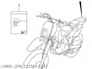 LABEL (DR-Z125L4 E33) - DR-Z125L 2014 (L4) USA (E03) DRZ125L DR Z125L