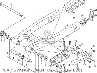 REAR SWINGINGARM (DR-Z125LL4 E28) - DR-Z125L 2014 (L4) USA (E03) DRZ125L DR Z125L
