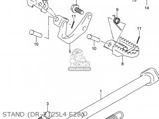 STAND (DR-Z125L4 E28) - DR-Z125L 2014 (L4) USA (E03) DRZ125L DR Z125L