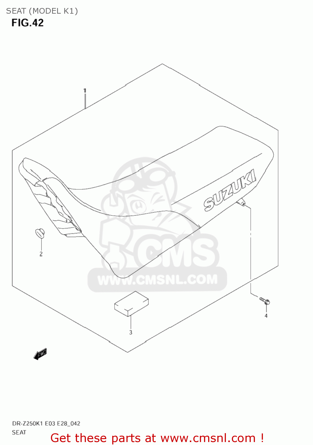 SEAT (MODEL K1) DR-Z250 2002 (K2) USA (E03) DRZ250 DR Z250