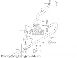 REAR MASTER CYLINDER - DR-Z250 2002 (K2) USA (E03) DRZ250 DR Z250