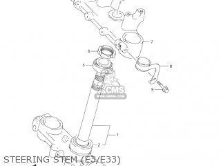 STEERING STEM (E3/E33) - DR-Z250 2002 (K2) USA (E03) DRZ250 DR Z250