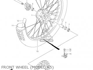 FRONT WHEEL (MODEL K5) - DR-Z250 2003 (K3) USA (E03) DRZ250 DR Z250