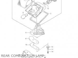 REAR COMBINATION LAMP - DR-Z250 2003 (K3) USA (E03) DRZ250 DR Z250