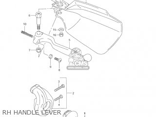RH HANDLE LEVER - DR-Z250 2003 (K3) USA (E03) DRZ250 DR Z250