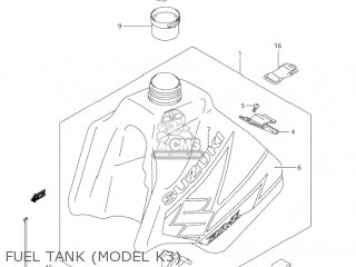 FUEL TANK (MODEL K3) - DR-Z250 2004 (K4) USA (E03) DRZ250 DR Z250