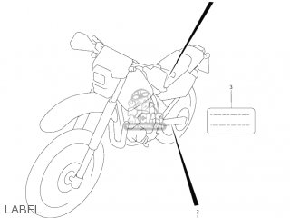 LABEL - DR-Z250 2004 (K4) USA (E03) DRZ250 DR Z250