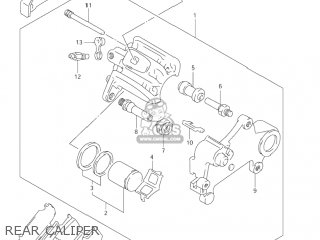 REAR CALIPER - DR-Z250 2004 (K4) USA (E03) DRZ250 DR Z250