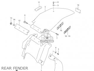 REAR FENDER - DR-Z250 2004 (K4) USA (E03) DRZ250 DR Z250