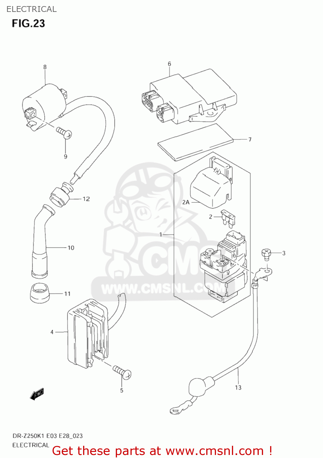 ELECTRICAL DR-Z250 2005 (K5) USA (E03) DRZ250 DR Z250