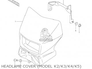 HEADLAMP COVER (MODEL K2/K3/K4/K5) - DR-Z250 2005 (K5) USA (E03) DRZ250 DR Z250