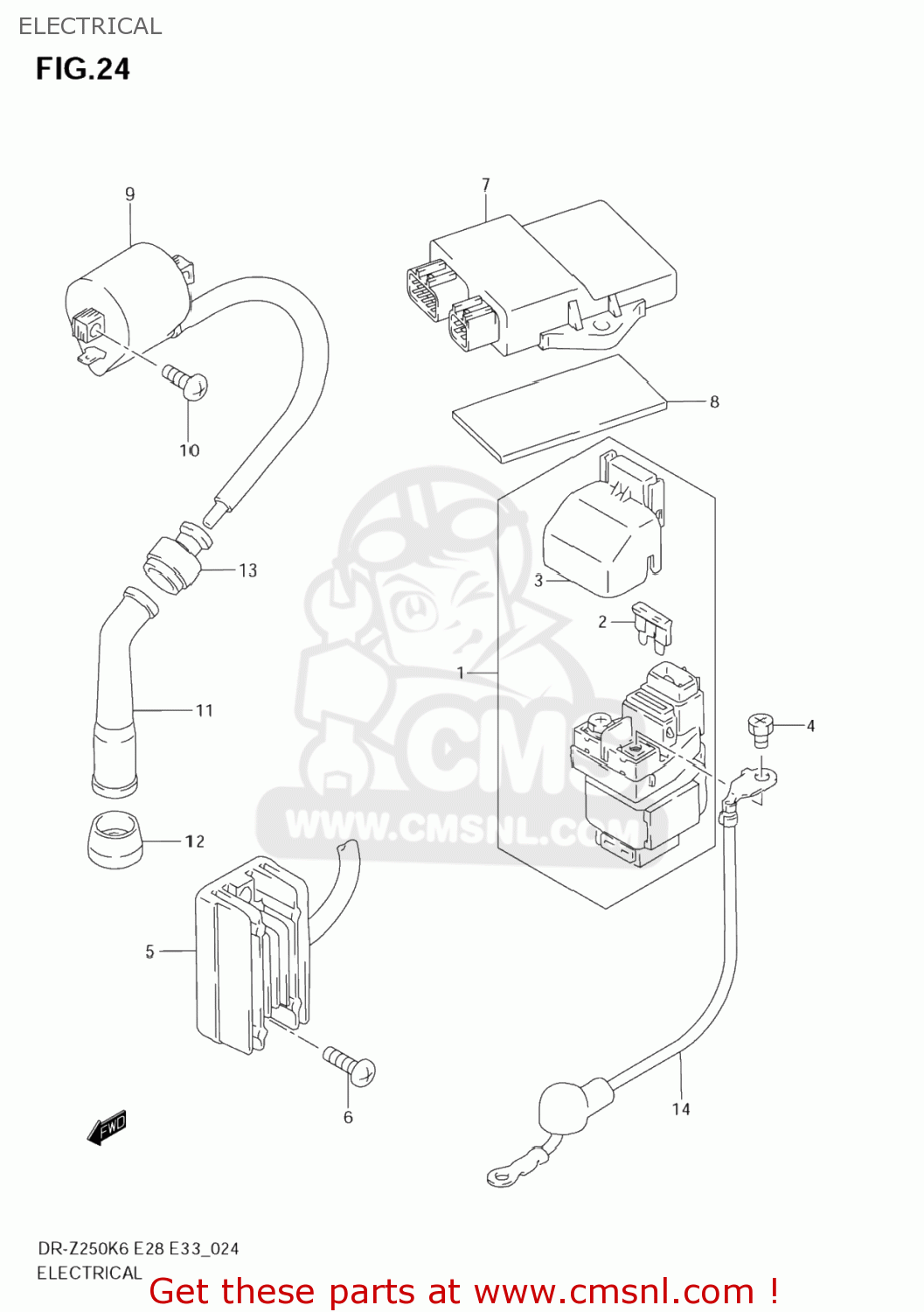 ELECTRICAL DR-Z250 2006 (K6) USA (E03) DRZ250 DR Z250