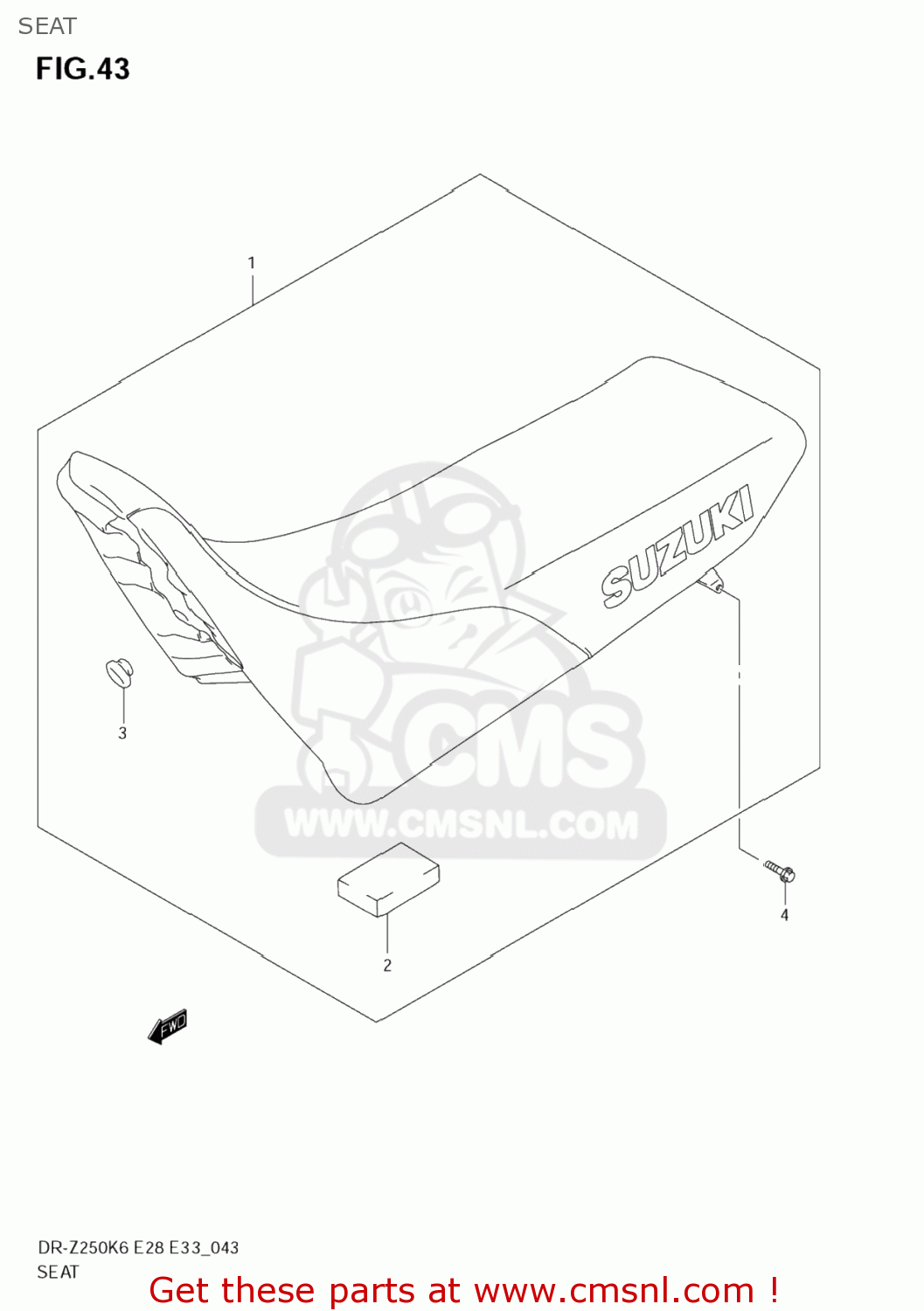 SEAT DR-Z250 2006 (K6) USA (E03) DRZ250 DR Z250