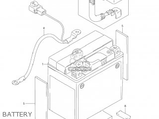 BATTERY - DR-Z250 2006 (K6) USA (E03) DRZ250 DR Z250