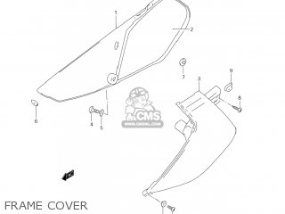 FRAME COVER - DR-Z250 2006 (K6) USA (E03) DRZ250 DR Z250