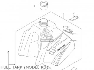 FUEL TANK (MODEL K7) - DR-Z250 2006 (K6) USA (E03) DRZ250 DR Z250