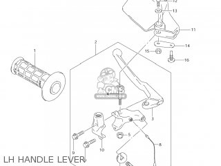 LH HANDLE LEVER - DR-Z250 2006 (K6) USA (E03) DRZ250 DR Z250