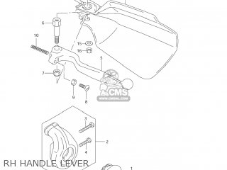 RH HANDLE LEVER - DR-Z250 2006 (K6) USA (E03) DRZ250 DR Z250