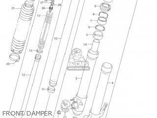FRONT DAMPER - DR-Z250 2007 (K7) USA (E03) DRZ250 DR Z250
