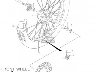 FRONT WHEEL - DR-Z250 2007 (K7) USA (E03) DRZ250 DR Z250