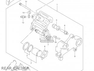 REAR CALIPER - DR-Z250 2007 (K7) USA (E03) DRZ250 DR Z250