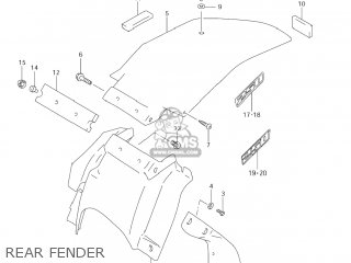 REAR FENDER - DR-Z250 2007 (K7) USA (E03) DRZ250 DR Z250