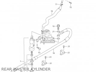 REAR MASTER CYLINDER - DR-Z250 2007 (K7) USA (E03) DRZ250 DR Z250