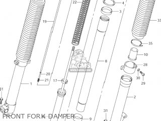 FRONT FORK DAMPER - DR-Z400 2000 (Y) USA (E03) DRZ400 DR Z400