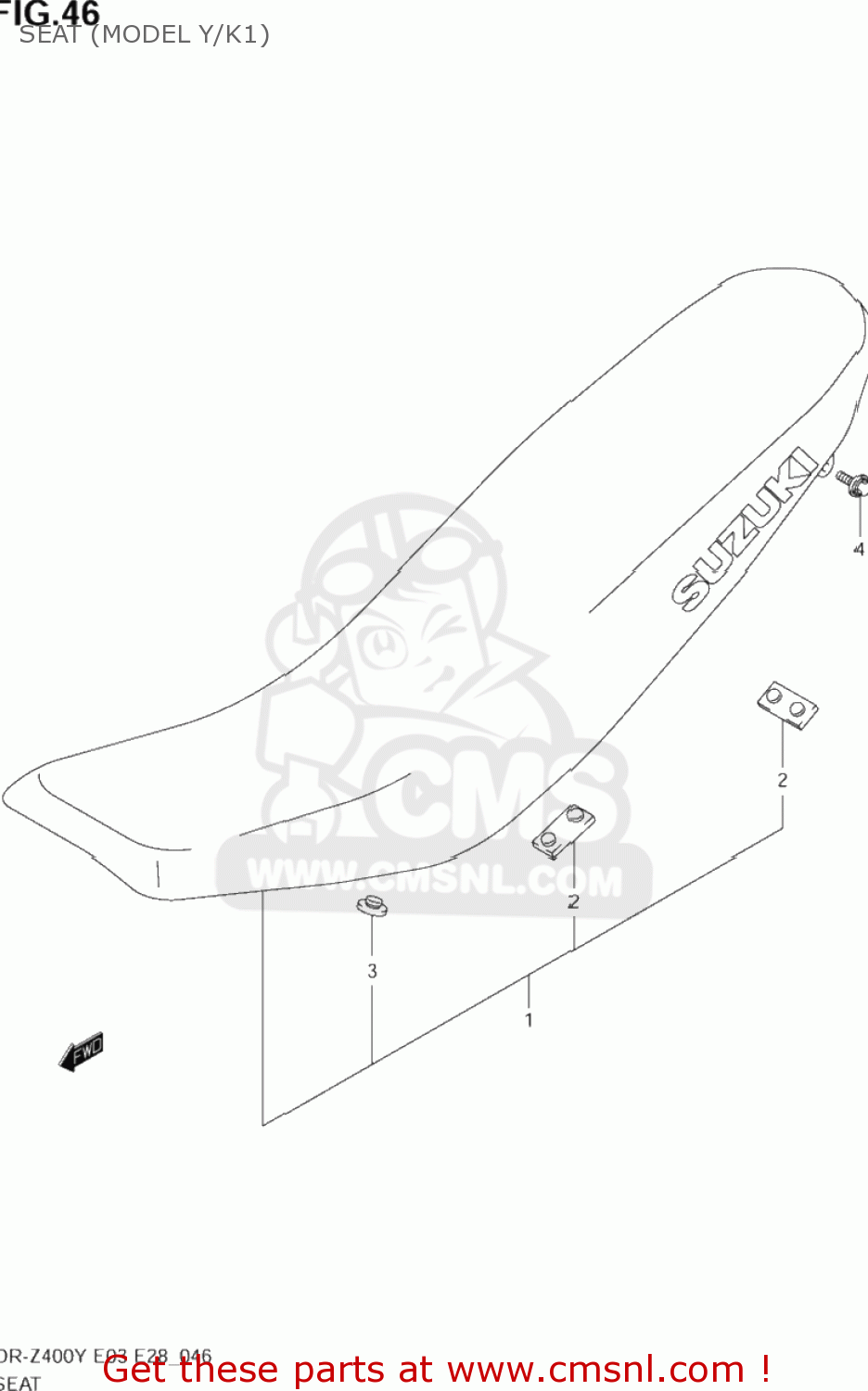 Suzuki Dr Z400 01 K1 Usa E03 Drz400 Dr Z400 Seat Model Y K1 Buy Original Seat Model Y K1 Spares Online