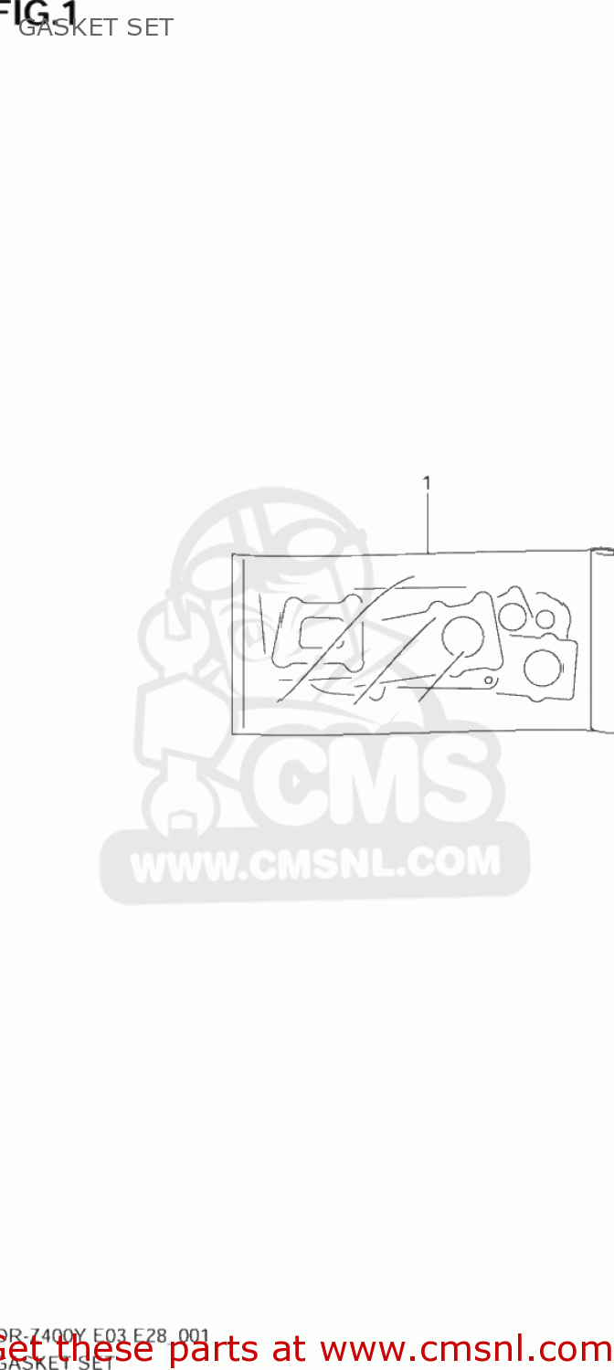 GASKET SET DR-Z400 2001 (K1) USA (E03) DRZ400 DR Z400