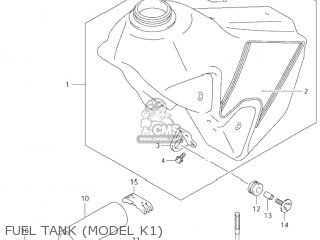 FUEL TANK (MODEL K1) - DR-Z400 2001 (K1) USA (E03) DRZ400 DR Z400