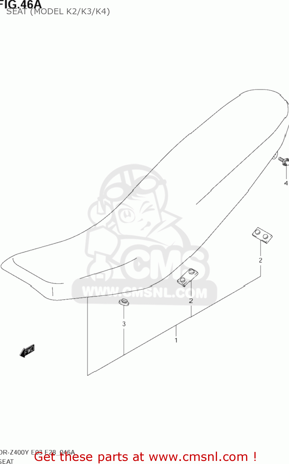 SEAT (MODEL K2/K3/K4) DR-Z400 2002 (K2) USA (E03) DRZ400 DR Z400