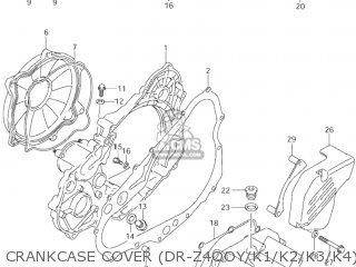 CRANKCASE COVER (DR-Z4OOY/K1/K2/K3/K4) - DR-Z400 2002 (K2) USA (E03) DRZ400 DR Z400