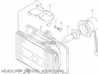 HEADLAMP (MODEL K2/K3/K4) - DR-Z400 2003 (K3) USA (E03) DRZ400 DR Z400