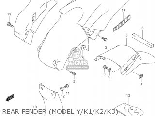 REAR FENDER (MODEL Y/K1/K2/K3) - DR-Z400 2003 (K3) USA (E03) DRZ400 DR Z400
