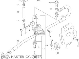 REAR MASTER CYLINDER - DR-Z400 2003 (K3) USA (E03) DRZ400 DR Z400