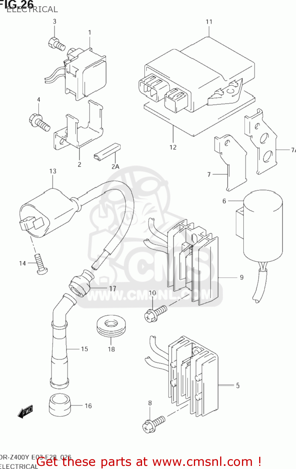 Suzuki DR-Z400 2004 (K4) USA (E03) DRZ400 DR Z400 ELECTRICAL - Buy ...