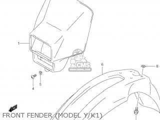 FRONT FENDER (MODEL Y/K1) - DR-Z400 2004 (K4) USA (E03) DRZ400 DR Z400