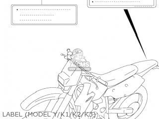 LABEL (MODEL Y/K1/K2/K3) - DR-Z400 2004 (K4) USA (E03) DRZ400 DR Z400