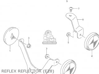 REFLEX REFLECTOR (E28) - DR-Z400 2004 (K4) USA (E03) DRZ400 DR Z400