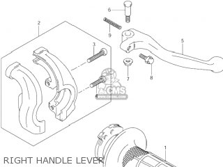 RIGHT HANDLE LEVER - DR-Z400 2004 (K4) USA (E03) DRZ400 DR Z400