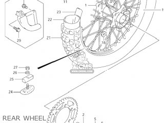 REAR WHEEL - DR-Z400E 2000 (Y) USA (E03) DRZ400E DR Z400E