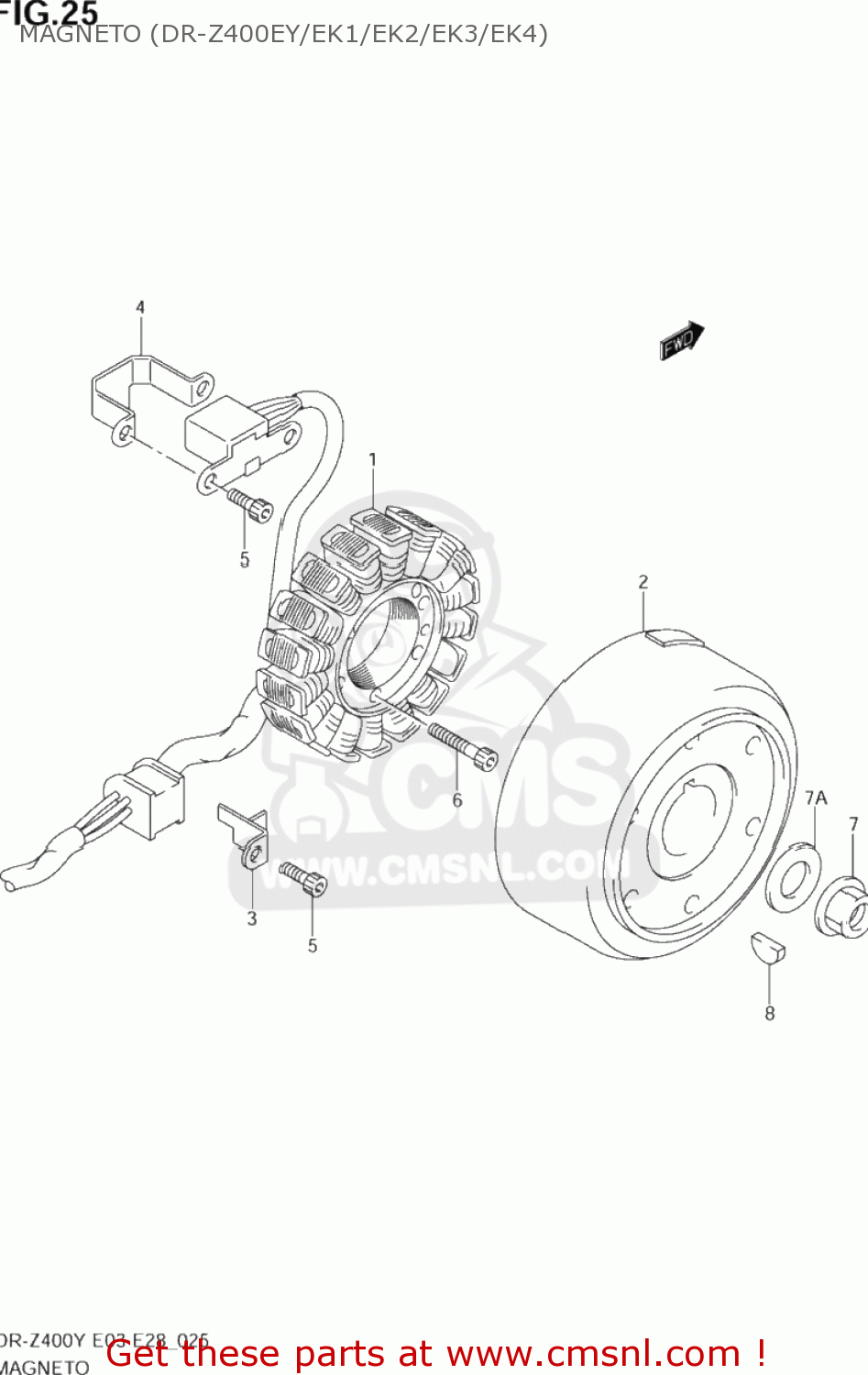 MAGNETO (DR-Z400EY/EK1/EK2/EK3/EK4) DR-Z400E 2001 (K1) USA (E03) DRZ400E DR Z400E
